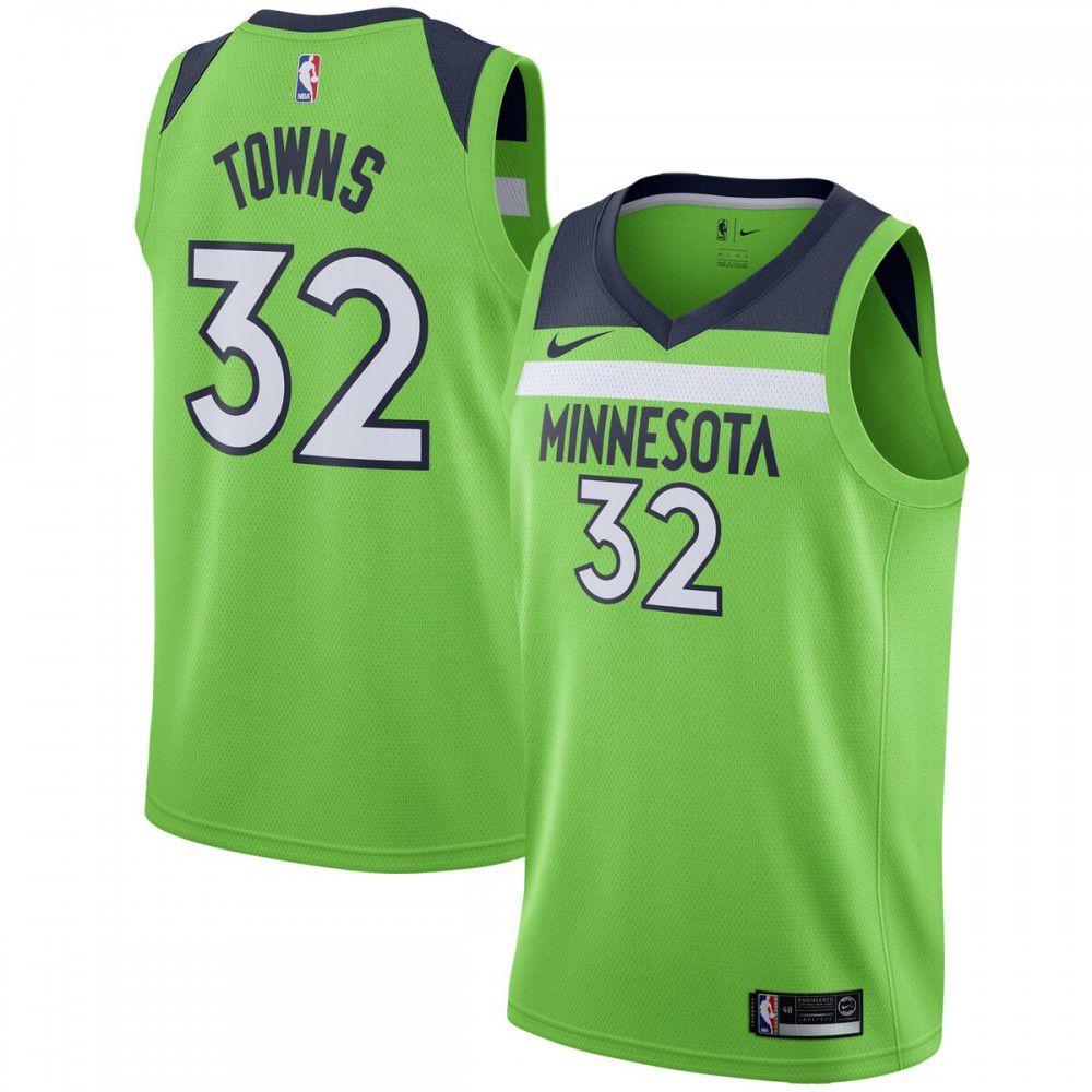 Karl-Anthony Towns Minnesota Timberwolves Swingman Jersey - Statement Edition - Green-Pro Kit Vault | Brand New 26/27 Sports Jerseys